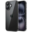 JETech iPhone 16 Plus 6.7インチ用 ケース 黄ばみなし 衝撃吸収 バンパーカバー 傷つけ防止 クリアバック (ブラック)