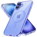 JETech iPhone 16 Plus 6.7インチ用 マグネット ケース MagSafe対応 衝撃吸収 バンパーカバー 傷つけ防止 クリアバック (ウルトラマリン)