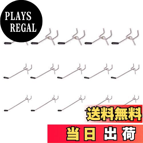 【送料無料】Rurumi 有孔ボード フック セット ゴム付き 厚さ 5.5mm ボード 対応 穴 ピッチ25mm 穴径 5mm 専用 固定 止め 金具 パンチングボード 穴あき ボード ペグボード (5cm 10cm 15cm 各5本セット)