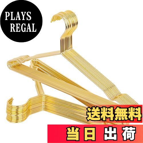 【送料無料】Amber Home ハンガー スチールハンガー 20本組 ゴールド エレガント 金属衣類ハンガー スーツ Tシャツ ジャケット コート ドレスなど...