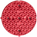 HYILUFEI 足ツボマット 足マッサージパッド 指圧ボード 足裏マッサージ フットマッサージャーマット 足踏みマット 足用指圧マット 家庭用 人間工学 足ツボ マット 足つぼ 指圧マット 運動 マッサージ 足のリラックス 折りたたみ コンパクト (赤, 円形)