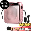 【送料無料】Yi Tong ポータブル 拡声器 ハンズフリー ヘッドセット マイク 付 スピーカー 音楽再生 USB microSD 対応 イベント?講演?説明会などに最適!! (ピンク)
