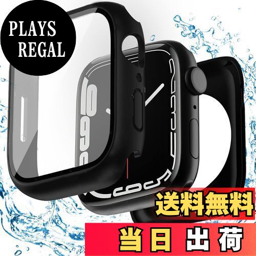 【送料無料】【2024強化版】ELYBYYLE for Apple Watch ケース 45mm 41mm 防水ケース 360度全面防水 バンド 水泳・スポーツ専用 ガラスフィルム 一体型 apple watch 用 カバー 360フルボディ防水 アップルウォッチ ケース Apple Watch 9/8/7 45mm対応 ブラック