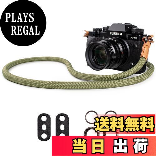 【送料無料】[VOVMOEYA] カメラ用ストラップ、ショルダーストラップ X100VI/Sony A6700 /Canon EOS R10/Nikon Zf対応 カメラロープ 斜め掛け 肩掛け クイックリリース クライミングロープ ナイロン製 金属リング付き ネックストラップ 一眼レフ/ミラーレス/コンパクトカメラ