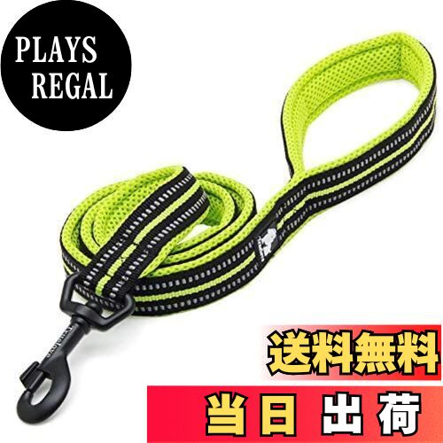 【送料無料】cocomall 日本授権店 TRUE LOVE専門販売店 犬 犬用リード 小型、中型、大型犬用リード 訓練リード ロングリード ペット用品 ハーネス 3M反射材料 ナイロン製 通気性 調節可能 メッシュペット (1.1m M, ネオン・イエロー)