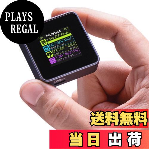 【送料無料】DOCKCASE Pocket M.2 2230 NVMe SSD ケース コンパクトサイズ USB 3.2 Gen 2 Type-C (10 Gbps) IPS液晶ディスプレイと3秒 電源保護(PLP) 2230サイズのNVMe PCIeに専用するハードディスクケース (Grey)