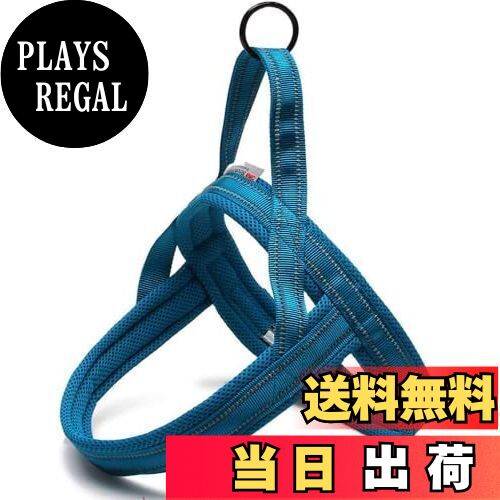 【送料無料】cocomall 喉に優しい犬ハーネス TRUE LOVE日本授権店 犬用ハーネス 犬用胴輪 ドッグ ペット用品 ハーネスリード 3M反射材料 訓練 ナイロン製 小型犬、中型犬、大型犬に向け 通気性 調節可能 夏に対応 (XXXS, ロイヤルブルー)