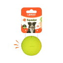 LaRoo犬おもちゃ、音が出る音が鳴る玩具、噛むおもちゃ、天然ラバ歯磨き、耐久性のある、投げる (5CM, イエロー(フットボール))