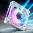 AsiaHorse PCケースファン 120MM 1800RPM インフィニティミラーARGB PWM ファン 4Pin PWM、5V 3Pin ARGB 正向きファンブレード(排気)/高精度・高性能HDBベアリング/作動時間50,000時間/24個のLEDライト。Asus Aura ASRock GIGABYTE MSI RGBとの互換性あり AMICI-5GT-Whi