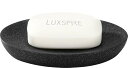 【送料無料】石鹸トレイ Luxspire ソープディッシュ 石鹸置き 樹脂+砂 ソープトレー 引っかき防止 洗浄しやすい 石けん皿 小物トレイ 洗面台トレイ 乾燥 洗面所、浴室、お風呂に サイズ: 13.5*9.7*2.5cm Black