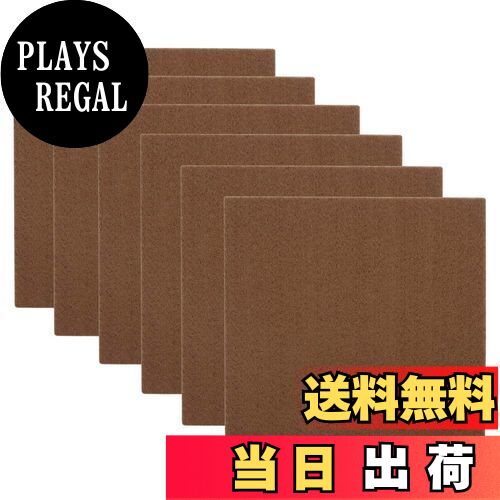 【送料無料】ギノヤ フェルトパッド, 6枚入り 15cmx15cm 家具保護パッド キズ防止・防音 (コーヒー)
