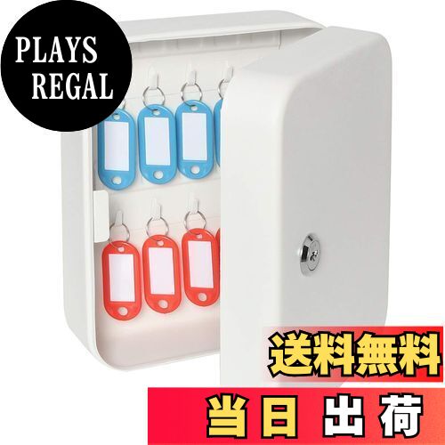 商品情報商品の説明主な仕様 サイズ：W76×L160×H200mm　br【鍵収納数】:20個　重量：（約）0.82kg　br【付属品】:開錠用キー×2、ネジ×2、コンクリート用プラグ×2、キーホルダー×20br多くの鍵を収納でき、簡単に壁掛けができるキーロック式のキーボックスです。brボックス内に鍵を管理する事で、書類棚の鍵や車の鍵等、大量の鍵を整理でき一目で探す事ができます。