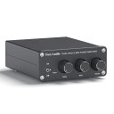 Fosi Audio TB10A 2 チャンネルアンプ 100W x 2 パワーアンプ ステレオ オーディオアンプ レシーバー TPA3116 ミニ Hi-Fi クラスD 内蔵アンプ 2.0CH ホームスピーカー用 低音と高音のコントロール付き (電源付き)