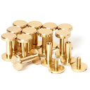 シカゴスクリュー 12個入り 10×4×12mm 真鍮組ネジ コンチョ バッグ ベルト 底びょう リベット スタッズ パーツ 鋲 リベット スタッド ネジ式 レザークラフト DIY ハンドメイド パーツ