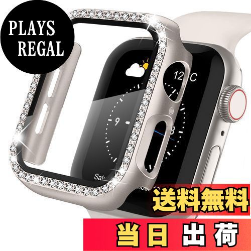 【送料無料】【キラキラカバー】WASPO コンパチブル iWatchケース 42mm 保護フィルム付き クリスタルダイヤ付き アップルウォッチカバー 女性専用 全面保護ケース(42mm Series 3/2/1,スターライト)