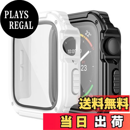 【送料無料】2枚入り Adepoy コンパチブル Apple Watch Series 3/2/1 42mm 用 ケース 頑丈 アップルウォッチケース 全面保護カバー 耐衝撃 スポーツケース 落下 衝撃 吸収 傷防止 Apple watch ケース 42mm（ブラック ホワイト）