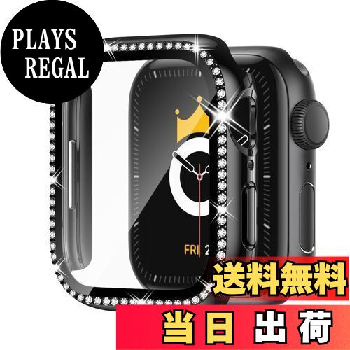 【送料無料】Adepoy コンパチブル Apple Watch ケース 42mm iWatchケース キラキラ 保護フィルム付き クリスタルダイヤ付き アップルウォッチカバー 女性専用 全面保護ケース（42mm Series 3/2/1 ブラック）