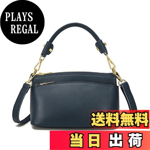【送料無料】[imeetu] ショルダーバッグ 高級本革 レディース 3way 3室収納 ハンドバッグ 斜めがけ 肩がけ 手提げ 高見え 自立 軽量 小さめ おしゃれ 大容量 柔らかい シンプル カジュアル 手持ち 人気 通勤（ダックブルー）