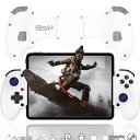 Megadream iOS13.0+/Android6.0+/Windows10.0+/PS3/4/PC/11インチタブレットに対応したiPhoneコントローラー、6軸ジャイロスコープ、振動モーター、3段階ターボブースト、連射/連射ホールド、codモバイル用コントローラー、白い