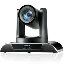Tenveo PTZカメラWeb会議 広角1080p FHD 60 fps光学20倍ズームライブストリーミングウェブカメラUSB/HDMI/RJ45オートフォカスビデオ会議 オンライン教育 講義室対応リモコン付き(VHD20H)
