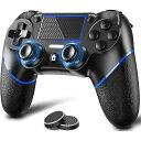 Chayoo PS4 コントローラー 無線【2025年NEWモデル】Bluetooth接続 600mAh大容量 ジャイロセンサー機能 振動機能 連射機能 反応速い 遅延なし イヤホンジャック 充電ケーブル付き プレステ4 コントローラー PS3/PC対応 日本語取扱説明書