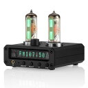 Nobsound Bluetooth 真空管 プリアンプ ラジオ: 6E2 ヘッドホンアンプ/FMラジオ/デジタルクロック 3in1 ブルートゥース対応 VFD音楽スペクトル表示 デスク用 オーディオギア (P2-FM)