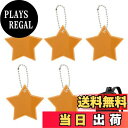 【送料無料】CAPASTEC 反射 キーホルダー リフレクター キーリング 星型 反射板 交通安全 安全グッズ 通学 通勤 散歩 夜間 事故防止 ダークオレンジ 5個入り