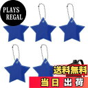 【送料無料】CAPASTEC 反射 キーホルダー リフレクター キーリング 星型 反射板 交通安全 安全グッズ 通学 通勤 散歩 夜間 事故防止 ロイヤルブルー 5個入り