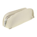 【送料無料】CAPASTEC ペンケース 筆箱 文房具 スリム 革 シンプル 大容量 おしゃれ 軽量 ビジネス 1個入り ホワイト