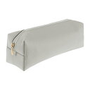【送料無料】CAPASTEC ペンケース 筆箱 文房具 スリム 革 シンプル 大容量 おしゃれ 軽量 大人 ビジネス 1個 グレー