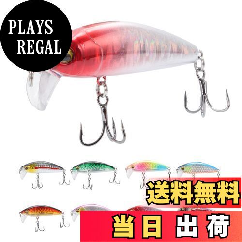 【送料無料】CAPASTEC ミノー ルアー リップ付き ラトル入り 鳴る音で誘魚 シーバス シンキングミノー ヒラメルアー 淡水と海水 6.7cm 12g 赤銀 1個