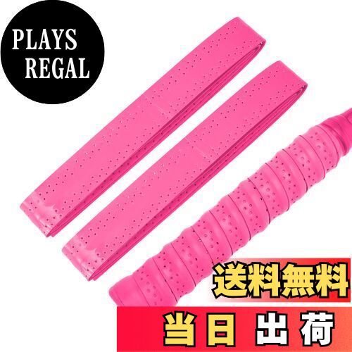 【送料無料】CAPASTEC グリップテープ テニス バドミントン 2本セット 多孔型 凸凹仕様 グリップ テープ 衝撃吸収 通気性 ラケット用 ウェットタイプ ピンク