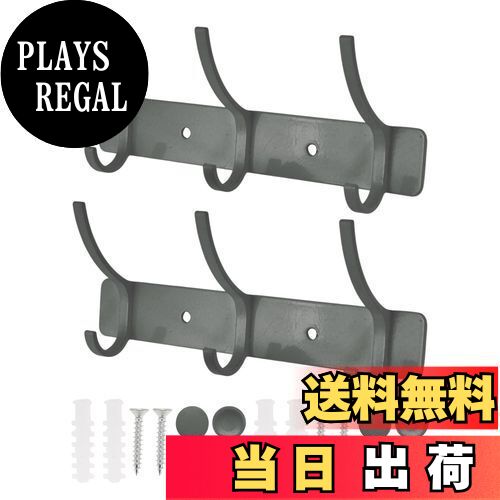 【送料無料】CAPASTEC 2個セット 壁掛けラック ウォールハンガー コートラック 壁掛けコートフック 掛けフック 3連 ハットラック バスルーム用 タオル...