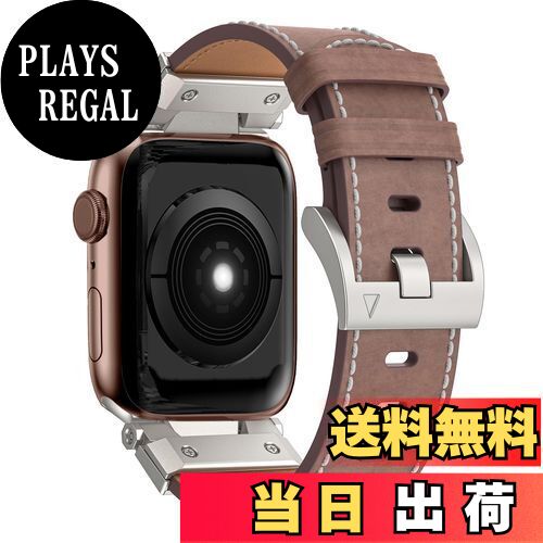 【送料無料】CABOBE Apple Watch バンド 革 Apple Watch 9/8/7 Apple Watch SE/SE2/6/5/4 Apple Watch 3/2/1 Apple Watch Ultra2/Ultra 対応 アップルウオッチ バンド 本革 ビジネス ステンレス製 49mm 45mm 44mm 42mm 耐衝撃 男女通用 高級ベルトレザー製 (49mm 45mm 44mm 4