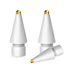 MMOBIEL 1.0mm メタルペンシルチップ Apple Pencil第1世代&第2世代対応 - 3ピース交換用メタルチップ Apple Pencil対応 - iPencil メタルペン先 Apple Pencil対応 ホワイト