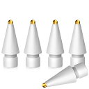 MMOBIEL 1.0mm メタルペンシルチップ Apple Pencil第1世代&第2世代対応 - 5個 交換用メタルチップ Apple Pencil対応 - iPencil メタルペン先 Apple Pencil対応 ホワイト