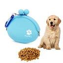 ALLVD 犬用おやつポーチ ペット用品 餌入れ 訓練バッグ 散歩バッグ シリカゲル 防水 開閉便利 外出用散歩時の持ち運びに便利お出かけ用 ペット用品 (スカイブルー)