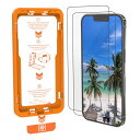 【ガラス2枚セット&ガイド枠付き】iPhone 15 Plus ガラスフィルム 【2枚】 滑らかな手触り 自動除塵/吸着・超簡単貼り付け 3Dラウンドエッジ 米軍規格 指紋認証 全面保護 9H越え 飛散防止 高透過率 ズレ/気泡レス 高光沢 さらさら【2枚】 6.7インチ iPhone 15plus 用 フ