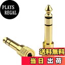 【送料無料】ALLVD 3.5mm ステレオミニプラグ(メス) - 6.3mm ステレオ標準プラグ(オス) 変換プラグ きんめっき金 アダプタ メスオス ヘッドホン アンプ 電子ピアノ イヤホンなど用 (2個)