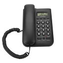 Vbestlife 固定電話 KX-T076 FSK/DTMFデュアルシステム有線大型ボタンデスクトップ壁電話固定電話 ホームホテルオフィス用(黒)