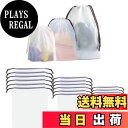 【送料無料】YINKE ビニール 防水収納ポーチセット 巾着袋 引きひも袋 小物入れ 靴袋 旅行用ポーチ (サイズ: 18セット:Lx6枚;Mx6枚;Sx6枚)