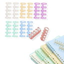 【送料無料】(ALLVD)ルーズリーフバインダー ステープルリング12個入り6色 穴径15mm 4穴製本 (ピンク、紫、透明、黄色、緑、青)A4/A5/B5ファ...