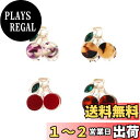 【送料無料】EZ_Peach バンスクリップ ミニ ヘアアクセサリー レディース ヘアクリップ 小さめ 髪留め ヘアピン 髪飾り 2個セット 4本 (さくらんぼ02)