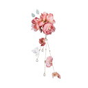 【送料無料】EZ PEACH 髪飾り 浴衣 七五三 成人式 髪 飾り 花 袴 着物 振袖 和装 卒業式 結婚式 髪留め 高級造花 ヘアアクセサリー (ピンク/パール)