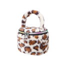 FLORPERRY ヒョウ柄 トートバッグ 化粧バッグ バニティポーチ コスメバッグ 化粧品 コスメポーチ レディース レオパード バッグ メイク道具 ふわふわ コスメ ポーチ 手提げバッグ かわいい 化粧ポーチ レディース収納バッグ 軽量 コスメティックバッグ 大容量 メイクアッ