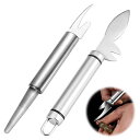 EsiFare 2個 多機能エビの皮むきツール 牡蠣ナイフ 牡蠣むきナイフ エビの皮むき器 殻剥き器 ステンレス製 牡蠣殻剥き機 キッチンの必需品 海老の糸のナ...