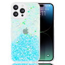 JOOBOY スマホケース 対応 iPhone 16 Pro Max 6.7" ケース クリア キラキラ ブリンブリン かわいい tpu ソフトケース 薄型 軽量 傷防止背面 滑り止め 指紋防止 ストラップホール付き アイフォン16 プロマックス 携帯電話 カバー (ブルー, iPhone16 Pro Max)