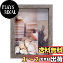 【送料無料】Telarana 額縁 立体額 ボックスフレーム フォトフレーム 色紙 壁掛け 卓上 お祝い グレー木目調 「外径300 x377 x45 MM 内...