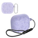 For airPods 4 ケース カバー【JIAYJP】airPods 4 シリコン ケース 軽量 薄型 滑り止め 収納カバー 全面保護 充電便利 airPods 4 保護ケースairPods 4 ケース(パープル)
