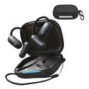 For Anker Soundcore AeroFit 2 用 ケース カバー【JIAYJP】Anker Soundcore AeroFit 2 シリコン ケース 軽量 薄型 滑り止め 収納カバー 全面保護 充電便利 Anker Soundcore AeroFit 2 保護ケース (ブラック)
